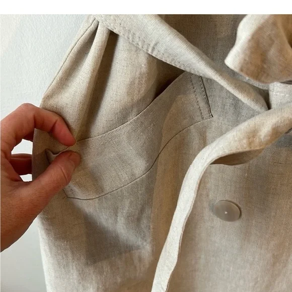 Massimo Dutti Light Beige trench coat wrap dress, NWT, S - Picture 7 of 12